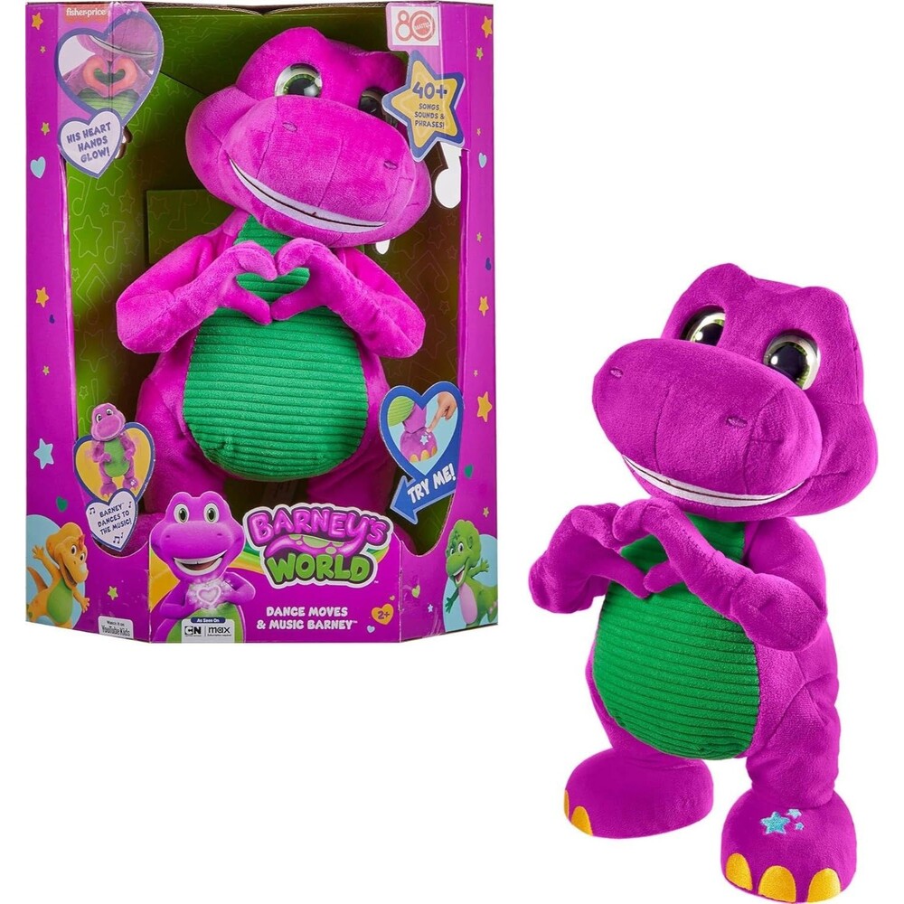 Fisher-Price Barney's World Tall Plush Figure with Sounds 13in